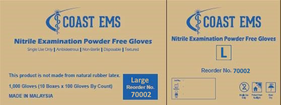 Nitrile Gloves - Case of 1000