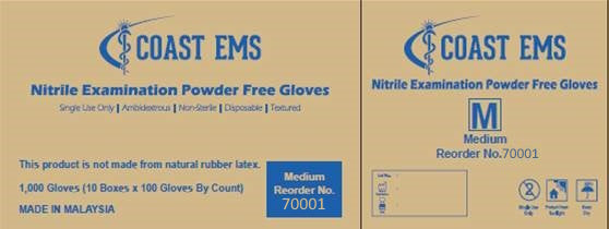 Nitrile Gloves - Case of 1000